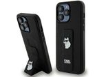 Karl Lagerfeld Klhcp13Lgsachpk Iphone 13 Pro / 13 6.1 Czarny/Black Hardcase Gripstand Saffiano Choupette Pins