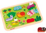 Puzzle In Legno Janod - Animali Da Giardino - Giocattolo Educativo A Partire Da 18 Mesi