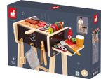 Janod Barbecue Giocattolo In Legno - Set Barbecue Con Accessori Per Bambini