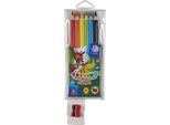 Pastelli A Matita 6K Jumbo Triangolari + Temperino Astrino N. 3292