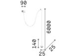 Lampada A Sospensione Moderna Archimede Metallo Bianco Led 4W 3000K