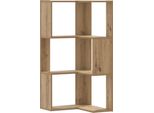 Vidaxl Libreria Ad Angolo 3 Ripiani Rovere Artigianale 50X50X102Cm Materiale A Base Di Legno