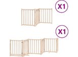 Vidaxl Cancelletto Per Cani 9 Pezzi Con Porta Pieghevole 450 Cm In Legno Di Pioppo