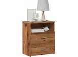 Vidaxl Comodino Effetto Legno Vecchio 50X32X60 Cm Materiale A Base Di Legno