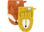 Guanto Da Bagno Trixie In Cotonelogico Mr Lion Mr Fox Confezione Da 2 Pezzi