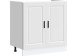 Vidaxl Base Lavello Porto White 80X46X81,5 Cm Materiale A Base Di Legno