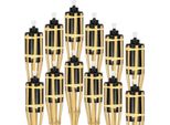 Jayseuw 12X Torce Da Giardino Set Lampade Torcia Olio Stoppino 90Cm Torce Di Olio Di Bambù Per Lampada All'aperto Olio Per Torcia Fiamme Fuoco Festa Decorazione