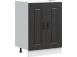 Vidaxl Base Per Lavello Kalmar Black 60X46X81,5 Cm Materiale A Base Di Legno