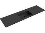Mexen Otis Lavabo Da Incasso Nel Piano 161 X 46,5 Cm, Nero Opaco - 25181671
