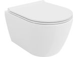 Mexen Carmen Wc Rimless Tornado Con Sedile Slim A Chiusura Rallentata, Duroplast, Bianco Lucido - 30880500T