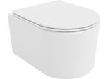Mexen Sofia Vaso Wc Rimless Tornado Con Sedile A Chiusura Rallentata Slim, Duroplast, Bianco Lucido - 30540400T
