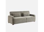 Sweeek - Divano Letto 3 Posti Con Rivestimento In Tessuto - Grigio-Verde