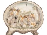 Clayre & Eef Decorazione Natalizia Figura Culla 18X4X15 Cm Plastica Marrone