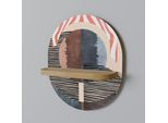 Spacerebels Mensola Da Parete In Legno - Mensola Decorativa Sospesa - Mensola Galleggiante Per Il Soggiorno - Mensola Per La Camera Dei Bambini - Mensola Rotonda Per Pareti - 33 X 38 Finitura Rovere Riva