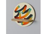 Spacerebels Mensola Da Parete In Legno - Mensola Decorativa Sospesa - Mensola Galleggiante Per Il Soggiorno - Mensola Per La Camera Dei Bambini - Mensola Rotonda Per Pareti - 34 X 34 Finitura Rovere Riva