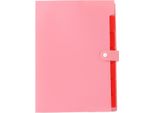 Inf Cartella Portadocumenti A4 Espandibile A 7 Tasche - Organizer Accordion Rosa