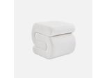 Panchina Design Rivestimento Bouclé 1 Posto, Crema