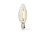 Lampada Led E14 | Ljus | 4,5 W | 470 Lm | 2700 K | Dimbar | Varm Vit | Retrostil | 1 St. | Tydlig