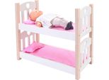 Letto A Castello Per Bambole Rosa/Bianco