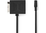 Cavo Scart | Scart Male | Scart Female / 3,5 Mm Femmina | Placcato Nickel | 480P | 0.20 M | Tondo | Pvc | Nero | Scatola
