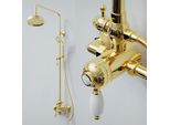 Miscelatore Doccia Retro Stadford Oro Lauferi