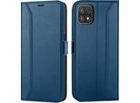 Custodia Per Cellulare Per Samsung Galaxy A22 5G Cover Flip Case Pieghevole Custodia Protettiva, Blu
