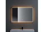 Doporro Specchio Bagno Led 100X80 Cm Rettangolare Retroilluminato Con Interruttore Tattile, Dimmerabile 3 Colori, Antifog, Memoria, Vetro Temperato Hd - Spiegel02