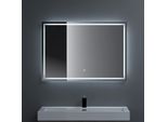 Doporro Specchio Bagno Led 100X70 Cm Rettangolare Retroilluminato Con Interruttore Tattile, Dimmerabile 3 Colori, Antifog, Memoria, Vetro Temperato Hd - Spiegel02