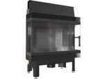 Caminetto In Acciaio Kratki Blanka Sinistra Destra 11 Kw Ø 180 Nero Thermotec