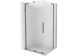 Mexen Velar L Cabina Doccia Scorrevole 110 X 85 Cm, Brina, Grigio Canna Di Fucile Spazzolato - 871-110-085-33-66