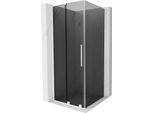 Mexen Velar L Cabina Doccia Scorrevole 90 X 90 Cm, Grafite, Bianco - 871-090-090-43-20