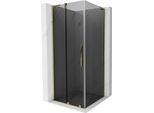 Mexen Velar L Cabina Doccia Scorrevole 90 X 90 Cm, Grafite, Oro - 871-090-090-43-50