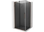 Mexen Velar L Cabina Doccia Scorrevole 120 X 110 Cm, Grafite, Oro Rosa - 871-120-110-43-60
