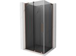 Mexen Velar L Cabina Doccia Scorrevole 100 X 90 Cm, Grafite, Rame Spazzolato - 871-100-090-43-65