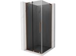 Mexen Velar L Cabina Doccia Scorrevole 110 X 110 Cm, Grafite, Rame Spazzolato - 871-110-110-43-65