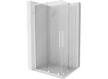 Mexen Velar L Duo Cabina Doccia Scorrevole 90 X 80 Cm, Trasparente, Bianca - 871-090-080-02-03-20