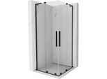Mexen Velar L Duo Cabina Doccia Scorrevole 90 X 90 Cm, Trasparente, Nero - 871-090-090-02-03-70