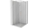 Mexen Velar L Duo Cabina Doccia Scorrevole 90 X 90 Cm, Trasparente, Nichel Spazzolato - 871-090-090-02-03-97
