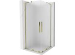 Mexen Velar L Duo Cabina Doccia Scorrevole 90 X 90 Cm, Smerigliato, Oro - 871-090-090-02-33-50