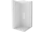 Mexen Velar L Duo Cabina Doccia Scorrevole 80 X 80 Cm, Brina, Bianca - 871-080-080-02-33-20
