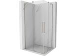 Mexen Velar L Duo Cabina Doccia Scorrevole 100 X 90 Cm, Trasparente, Nichel Spazzolato - 871-100-090-02-03-97