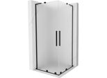 Mexen Velar L Cabina Doccia Scorrevole Duo 80 X 80 Cm, Smerigliata, Nera - 871-080-080-02-33-70
