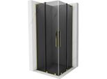 Mexen Velar L Duo Cabina Doccia Scorrevole 80 X 80 Cm, Grafite, Oro - 871-080-080-02-43-50