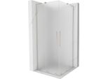 Mexen Velar L Duo Cabina Doccia Scorrevole 100 X 100 Cm, Satinato, Nichel Spazzolato - 871-100-100-02-33-97