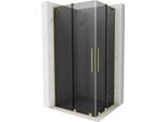 Mexen Velar L Duo Cabina Doccia Scorrevole 100 X 90 Cm, Grafite, Oro Spazzolato - 871-100-090-02-43-55