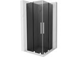 Mexen Velar L Duo Cabina Doccia Scorrevole 80 X 80 Cm, Grafite, Bianco - 871-080-080-02-43-20