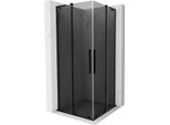 Mexen Velar L Duo Cabina Doccia Scorrevole 80 X 80 Cm, Grafite, Nero - 871-080-080-02-43-70
