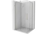 Mexen Velar Duo Cabina Doccia Scorrevole 100 X 90 Cm, Trasparente, Nichel Spazzolato - 871-100-090-02-97