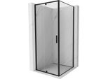 Mexen Exo Cabina Doccia A Battente 95 X 95 Cm, Trasparente, Nera - 819-095-095-70-00
