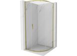 Mexen Exo Cabina Doccia Semicircolare Scorrevole 90 X 90 Cm, Trasparente, Oro - 8131-090-090-50-00